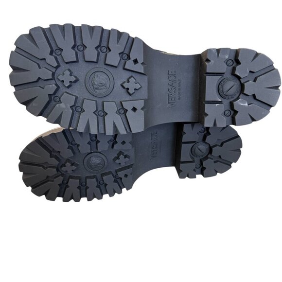 Versace Women’s Black croc-embossed Leather Medusa Mocassino Loafers, sizes - Picture 9 of 16